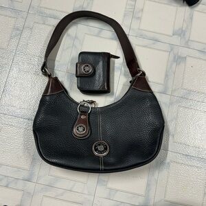 Dooney & Bourke Black and Brown Leather Women's Bag